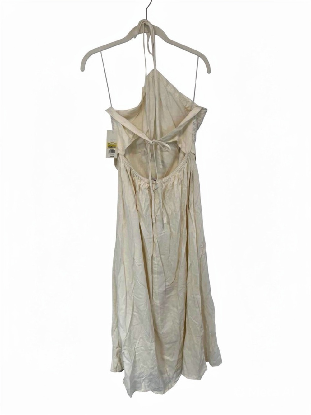 a new day Sleeveless Embroidered Skater Cream Crochet Halter Midi Dress NWT L - Picture 7 of 7